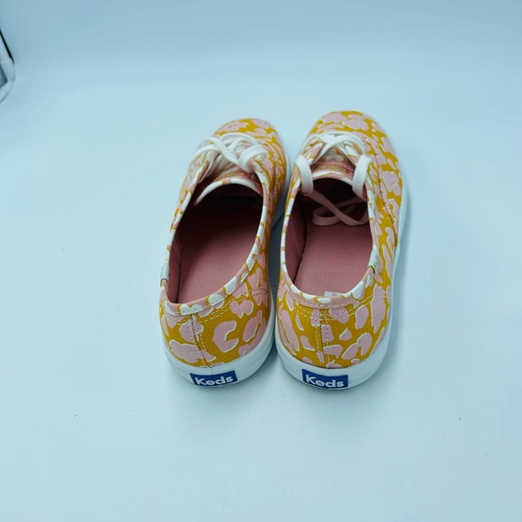 New Keds Womens 9 Yellow Pink Spotted canvas sneakers shoes - Picture 3 of 8
